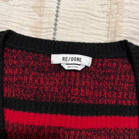 Re/done Striped Wool Sweater Vest M NWOT - Picture 6 of 10